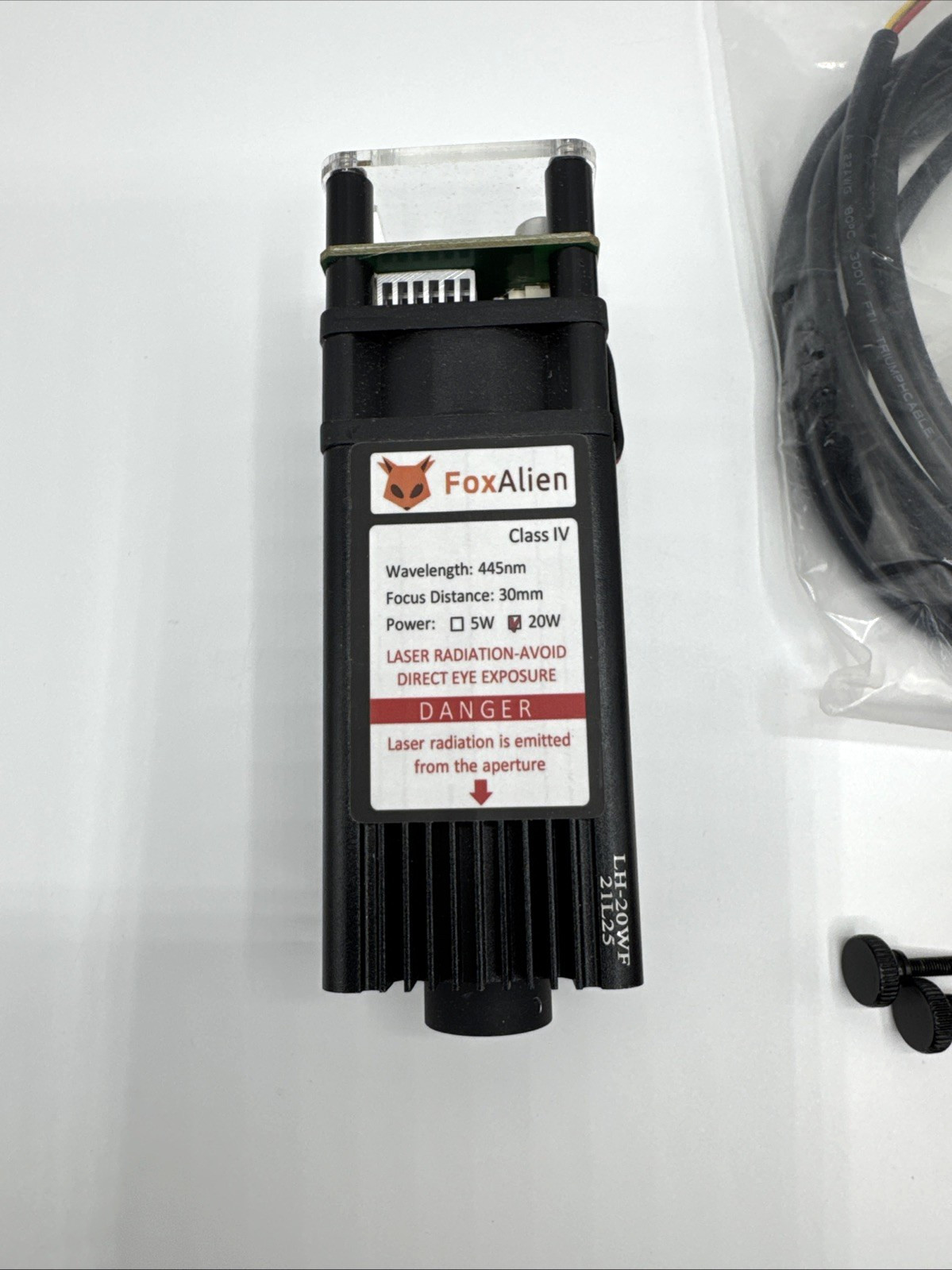 20W Fixed Focus Blue Laser Module Kit