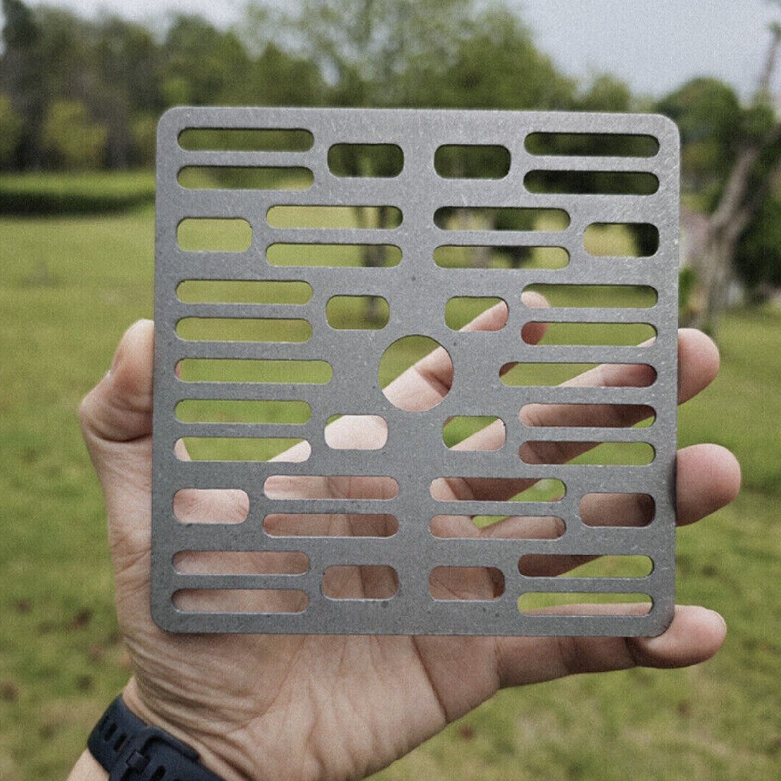 Pure Titanium Alloy Mesh Plate BBQ Bold Barbecue Camping Grill Plate
