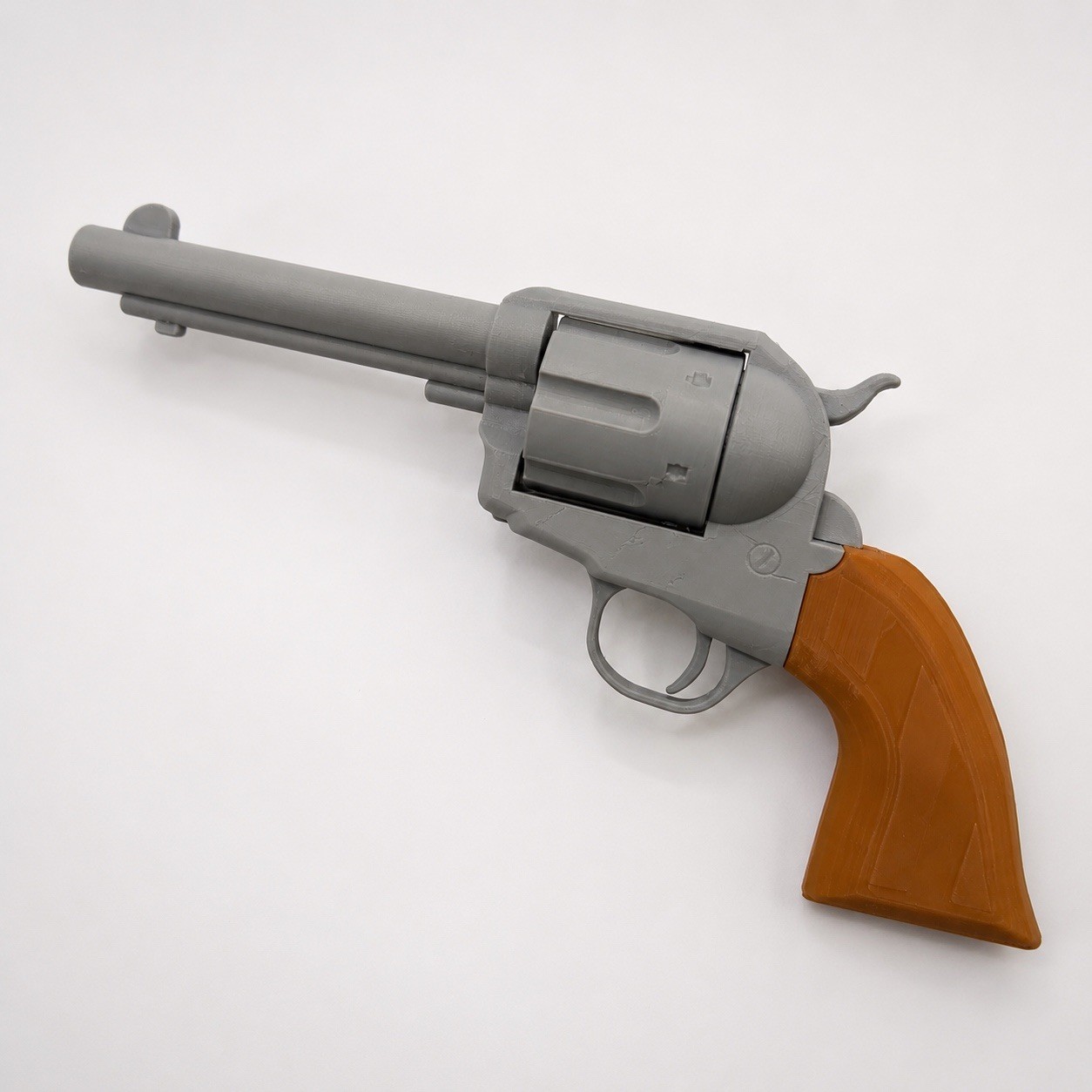 Red Dead Redemption 2 Cattleman Revolver Prop 3D Printed Gray Brown