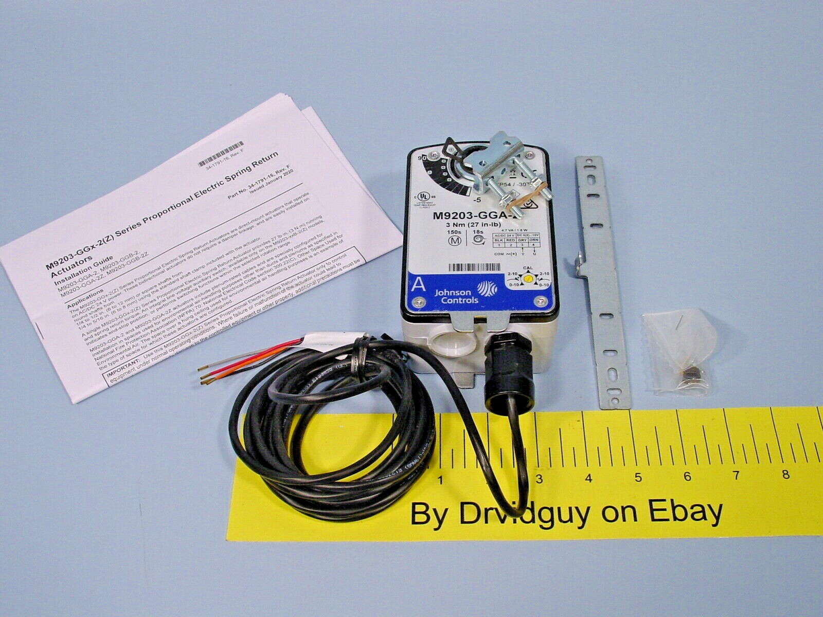 Johnson Controls M9203-GGA-2 Electric Spring Return Proportional Actuator; 24V