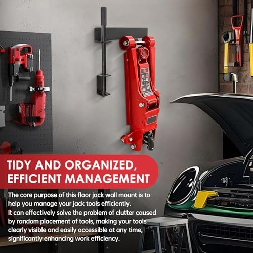 Floor Jack Wall Mount Bracket with Handle Holder Hydraulic Trolley Jack | Wall
