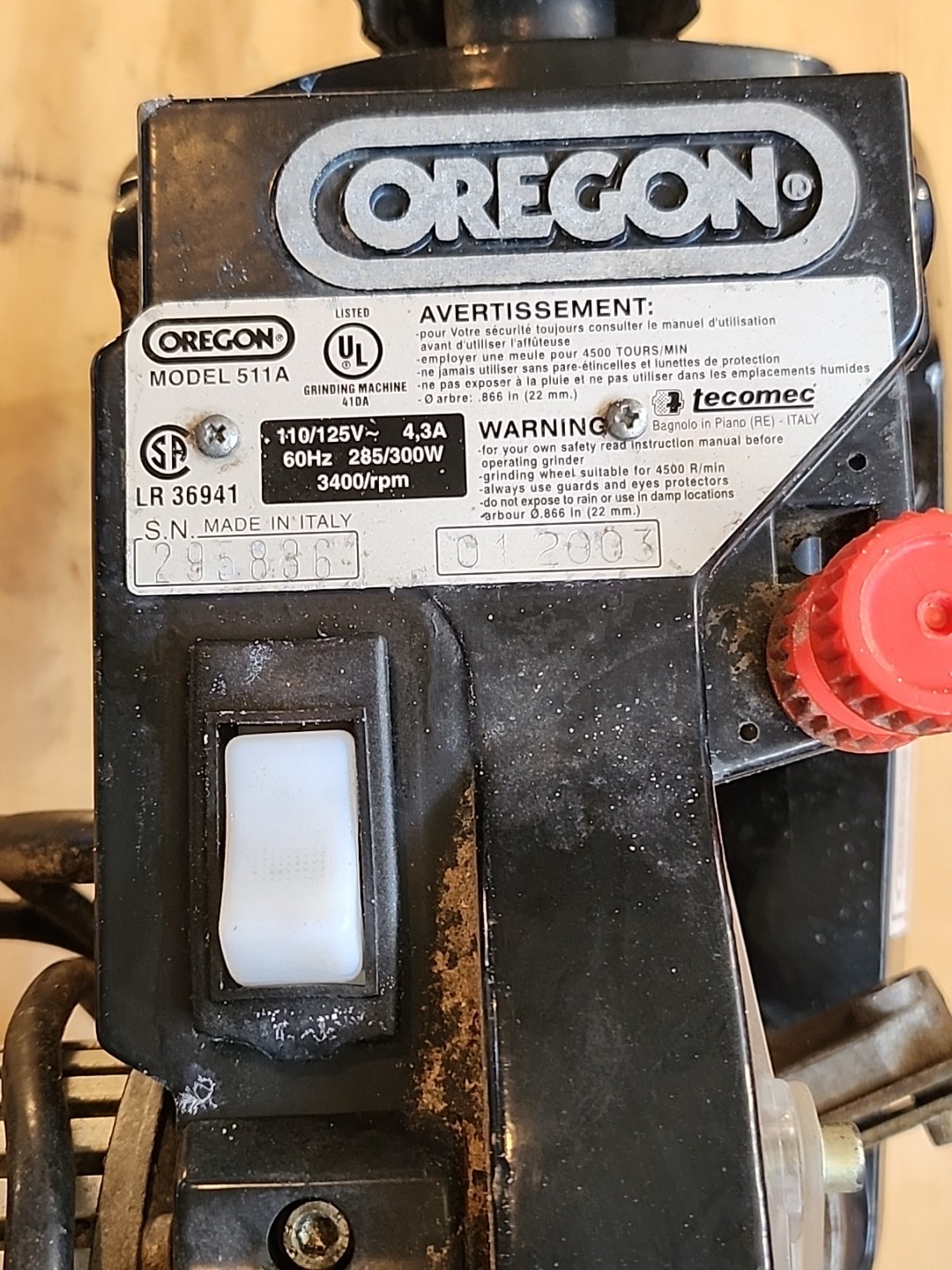 Oregon 511A Chainsaw Sharpener - RARE - Italy - 👍