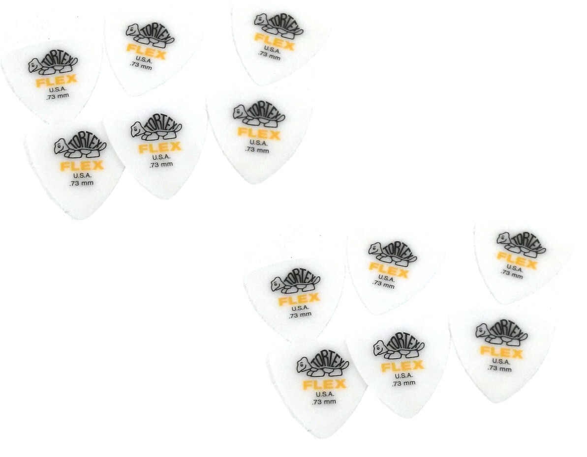 Dunlop Guitar Picks Flex Triangle 12 Picks .73mm Medium (456P.73)
