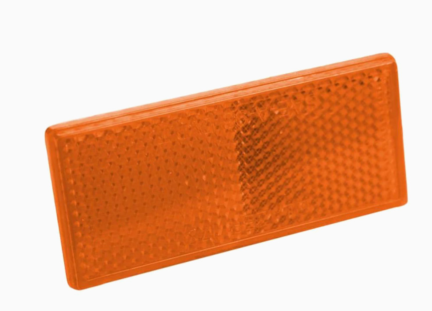 (2 PER PACK)  B178SAW Hopkins 2 Pk. Rectangular Stick-On Reflectors, Amber