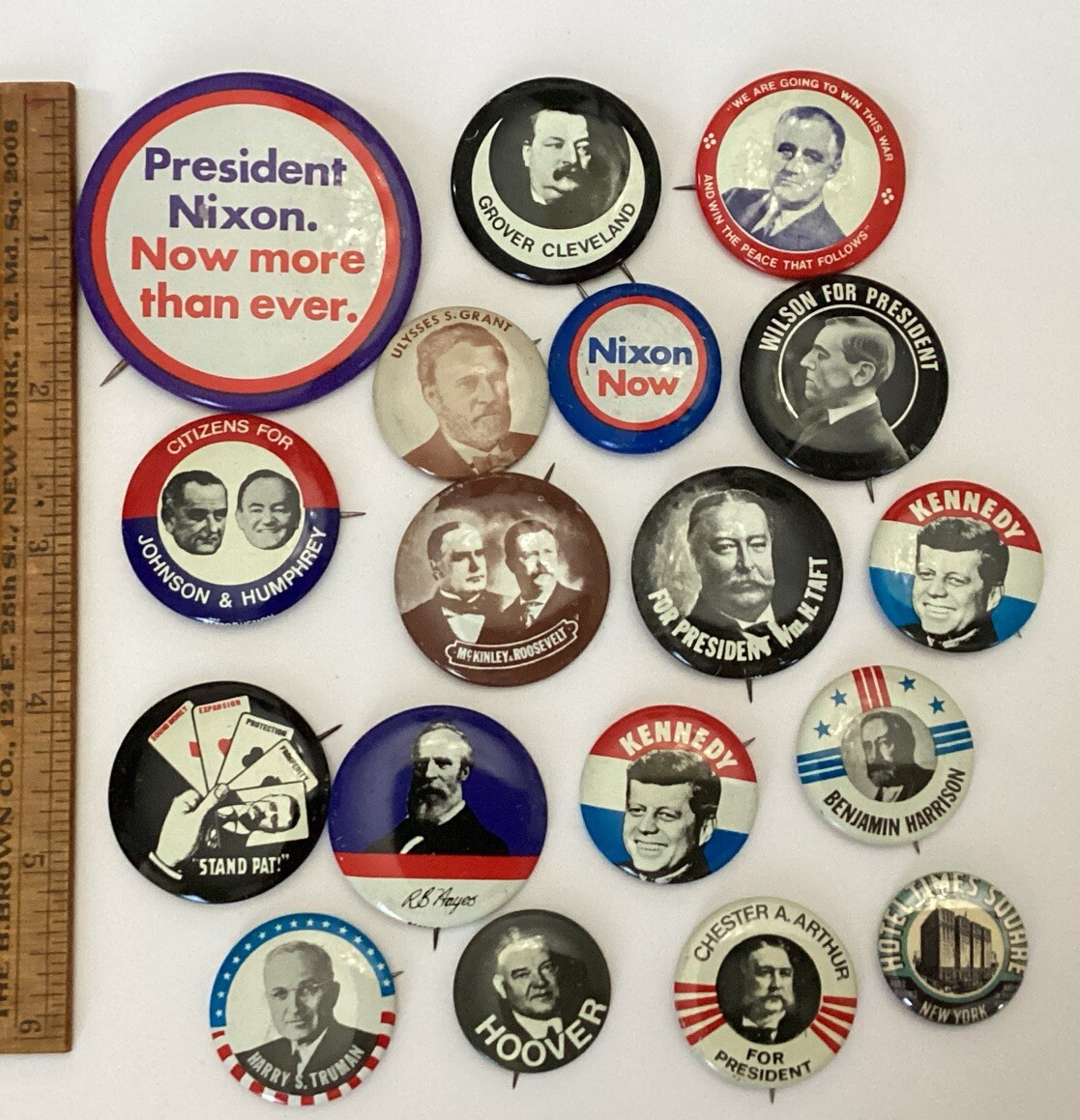 USA Political Buttons Reproduction Presidential Pin-back Mixed Lot Kennedy