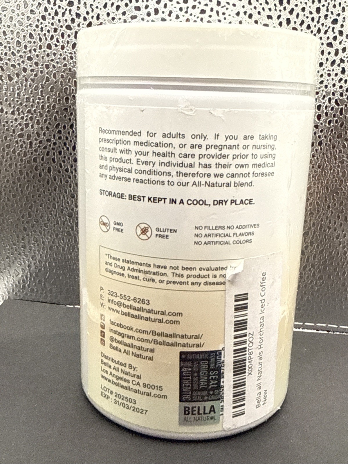 Bella all Naturals Horchata Iced Coffee