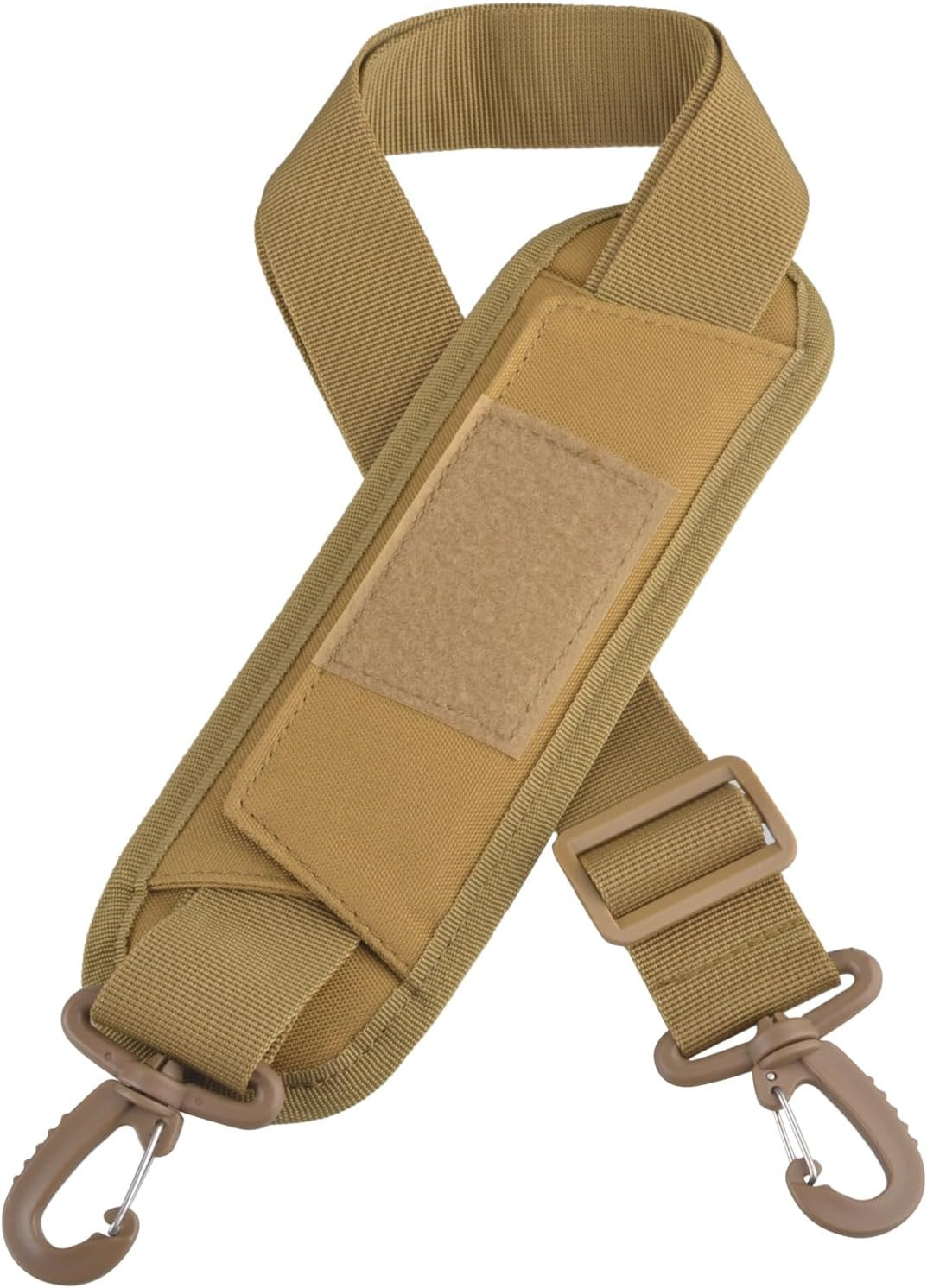 Bag Shoulder Strap Replacement Adjustable Strap with Padded Metal Hooks for Cros