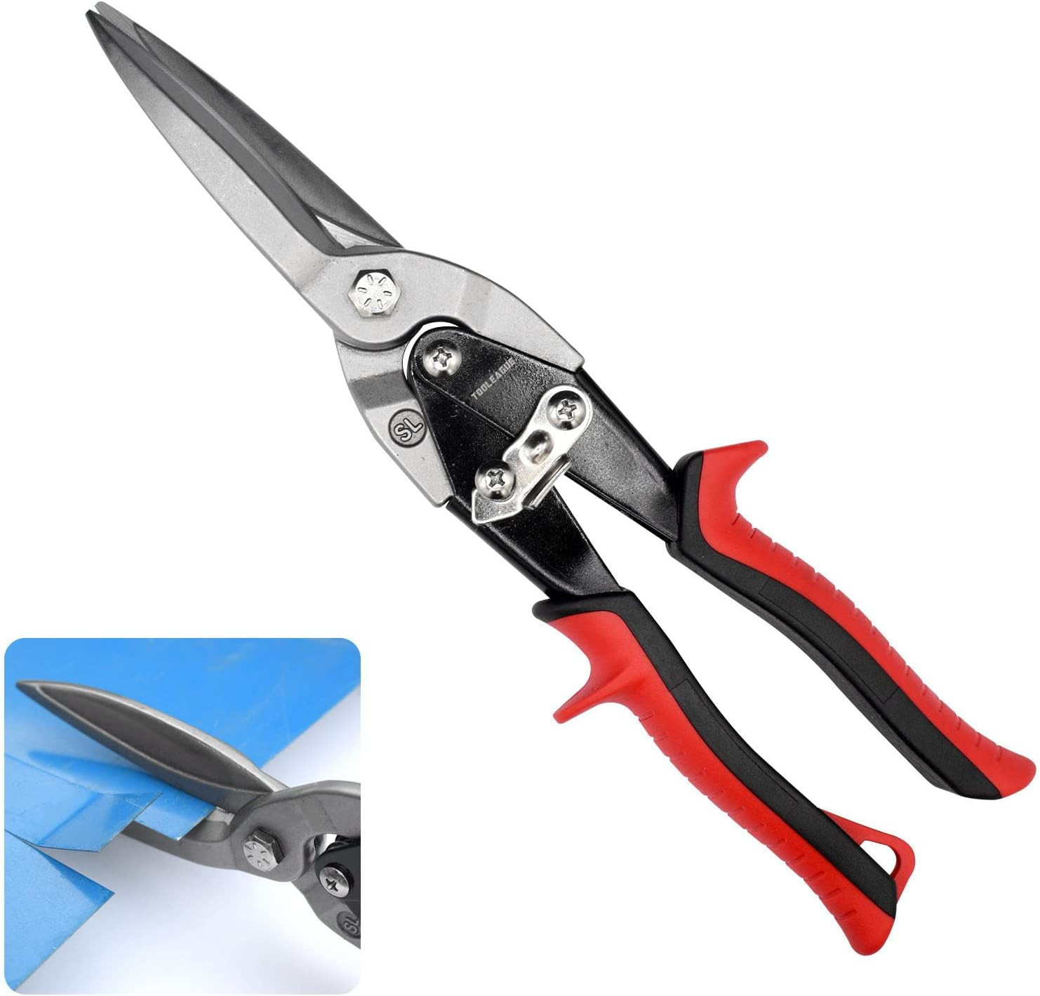 Aviation Tin Snips for Cutting Metal Sheet Tin Cutting Shears with Forged Blade,