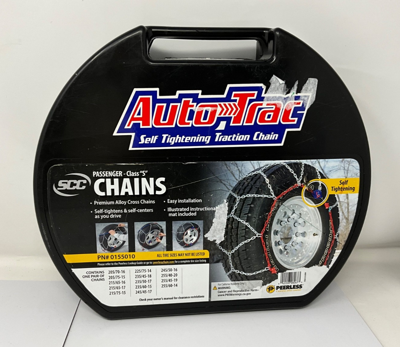 0155010 Peerless Chain Company Auto-Trac Self Tightening Passenger Snow Chains