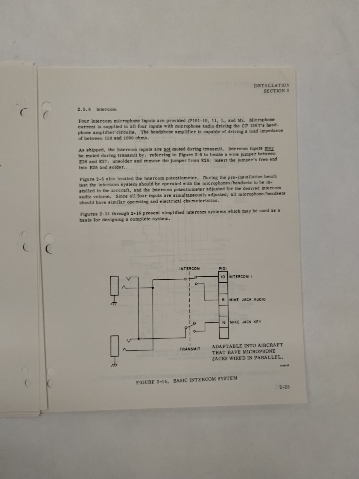 Narco CP 136T TSO Audio Panel Installation Manual-Copy