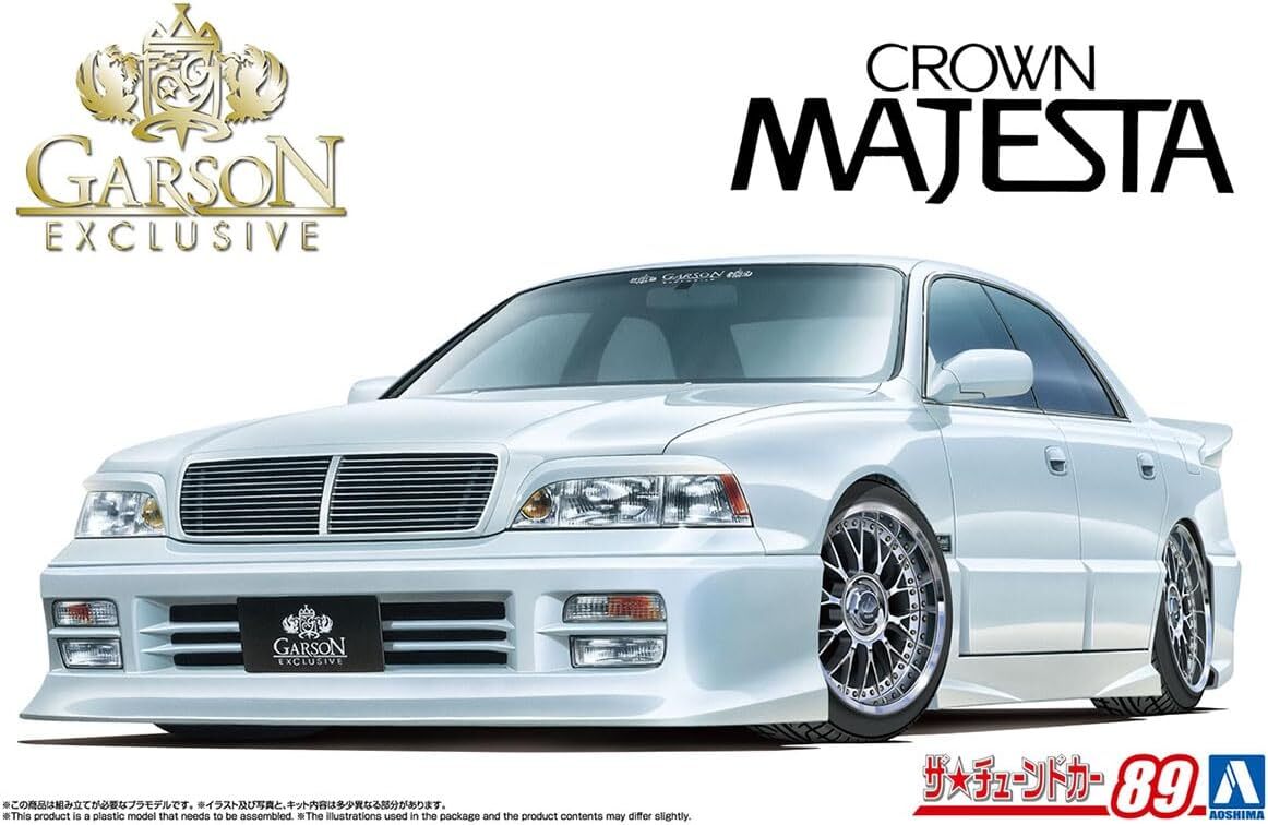 AOSHIMA 1/24 TOYOTA GARSON UZS141 MAJESTA 91 the Tuned Car No.89 Model Kit Japan