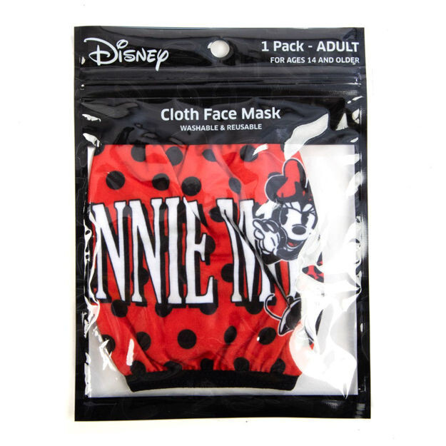 Face Mask Cover-Minnie Mouse-Adjustable-Cloth-Washable-Licensed-New In Pack