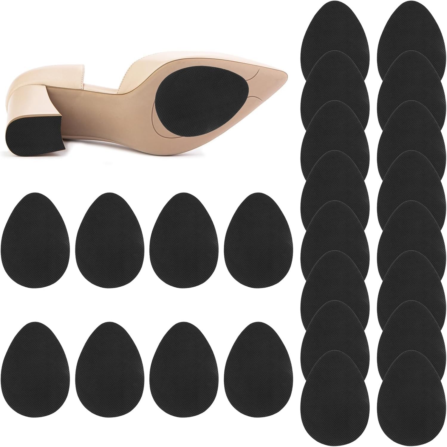 24Pcs Anti Slip Shoe Grips on Bottom of Shoes, Premium Self Adhesive Non