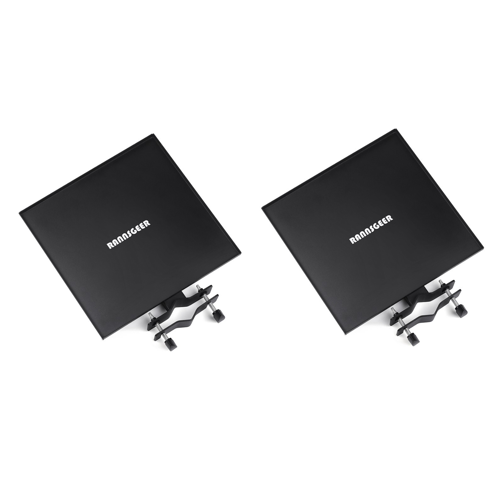 [2-Pack] Open Box 11.8" Speaker Stand Tray Clamp-On Metal Laptop Projector Mount