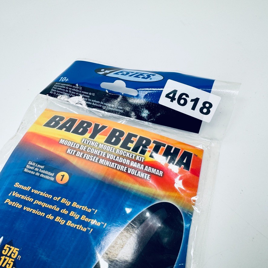 Estes Baby Bertha Model Rocket Kit #1261 Factory Sealed - Skill: Intermediate