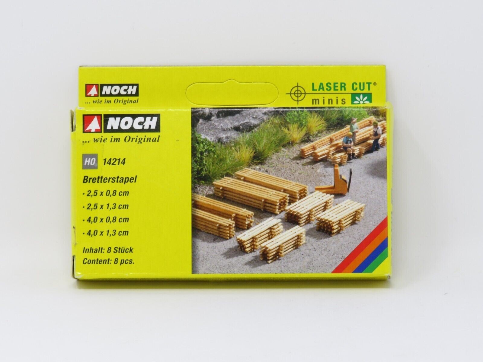 Noch Gmbh (HO) 14214 Laser Cut Lumber Drying Pile (8 piles/4 sizes) Kit