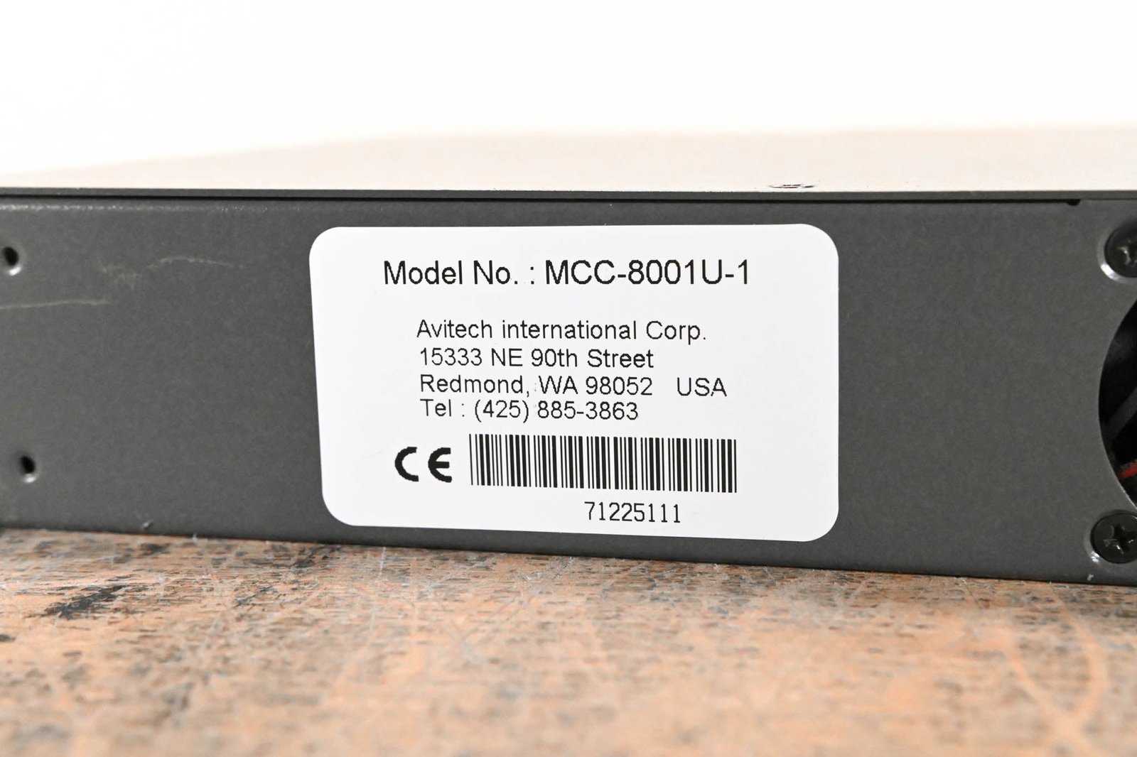 Avitech MCC-8001U Image Scaler / Processor CG01CA0