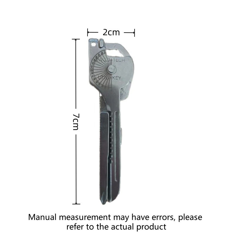 8-in-1 Multi-Tool Keychain for Camping & Survival | Folding Screwdriver