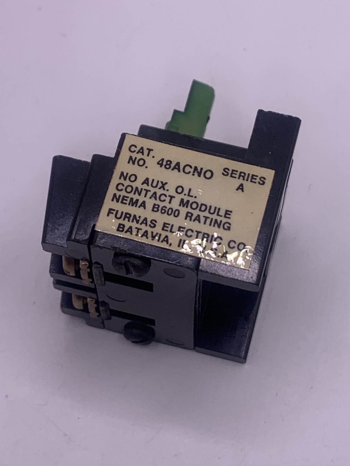 Furnas 48ACNO Overload NO Contact Kit Series A, NEMA B600 NEW IN BOX