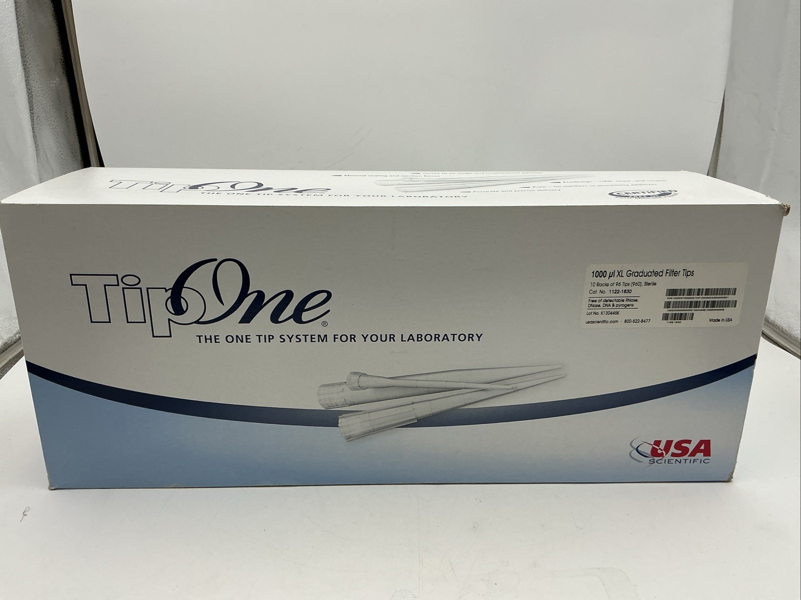 USA Scientific Inc 1000 ul XL TipOne filter tip, sterile 1122-1830 10x96 960 Pc