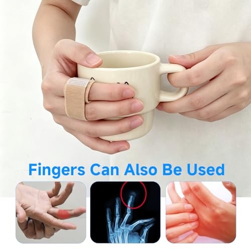 12 PCS Finger Buddy Wraps, Trigger Finger Splint & Loop Straps, Adjustable