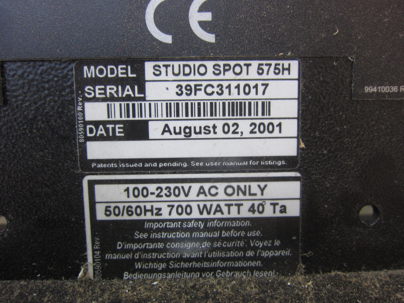 Studio Spot 575 9913 330015B00 Reflector, Used