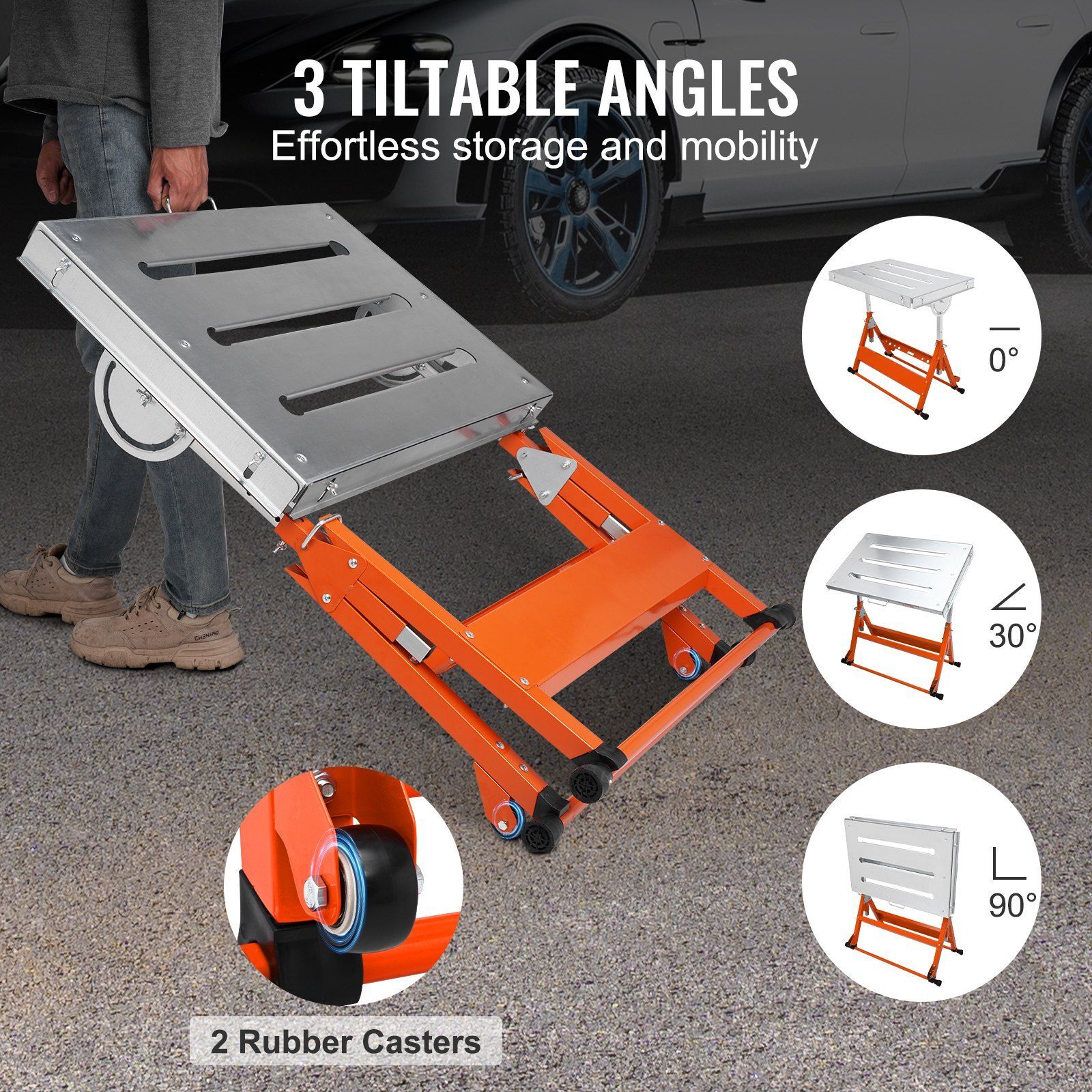 Welding Table 30x20" 400lbs Load Capacity Steel Welding Workbench Table on Wheel