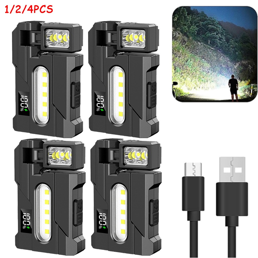 1-4x LED Work Light Car Mechanic USB Rechargeable Flashlight Torch Lamp Magnetic