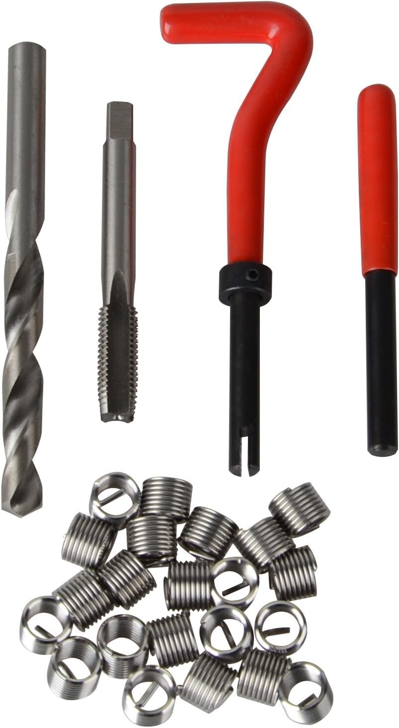 Comprehensive 131-Piece HSS Thread Repair Kit for M5-M12 Thread Restoration