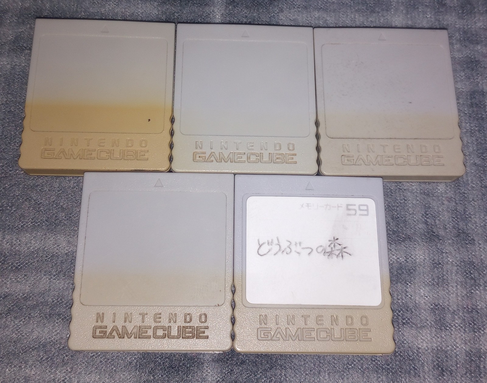 5 Official Nintendo GameCube Authentic Memory Card 59 DOL-008 Tested OEM! Lot