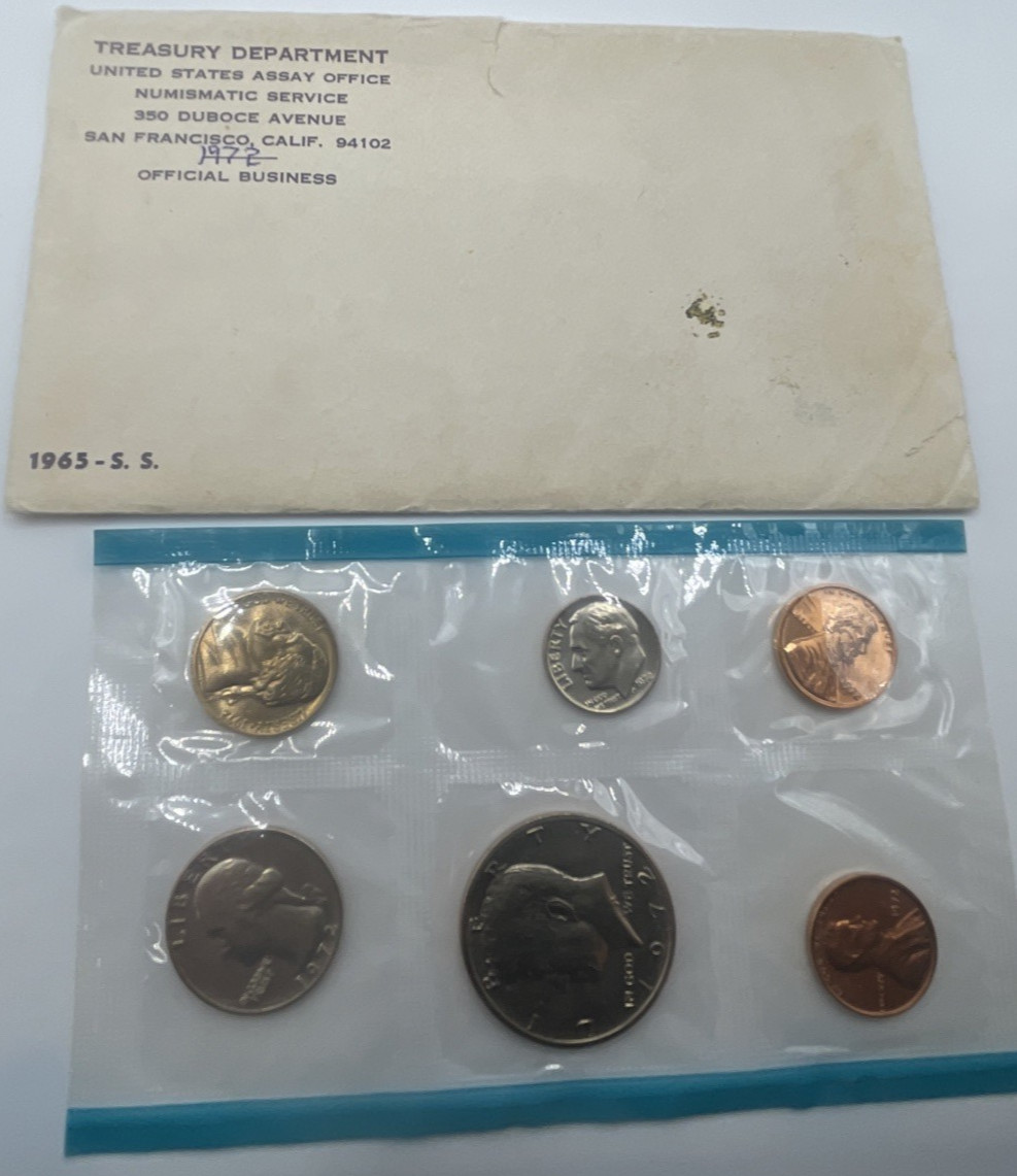 1972 U.S. Mint Uncirculated Coin Set – Mint Cello Packaging