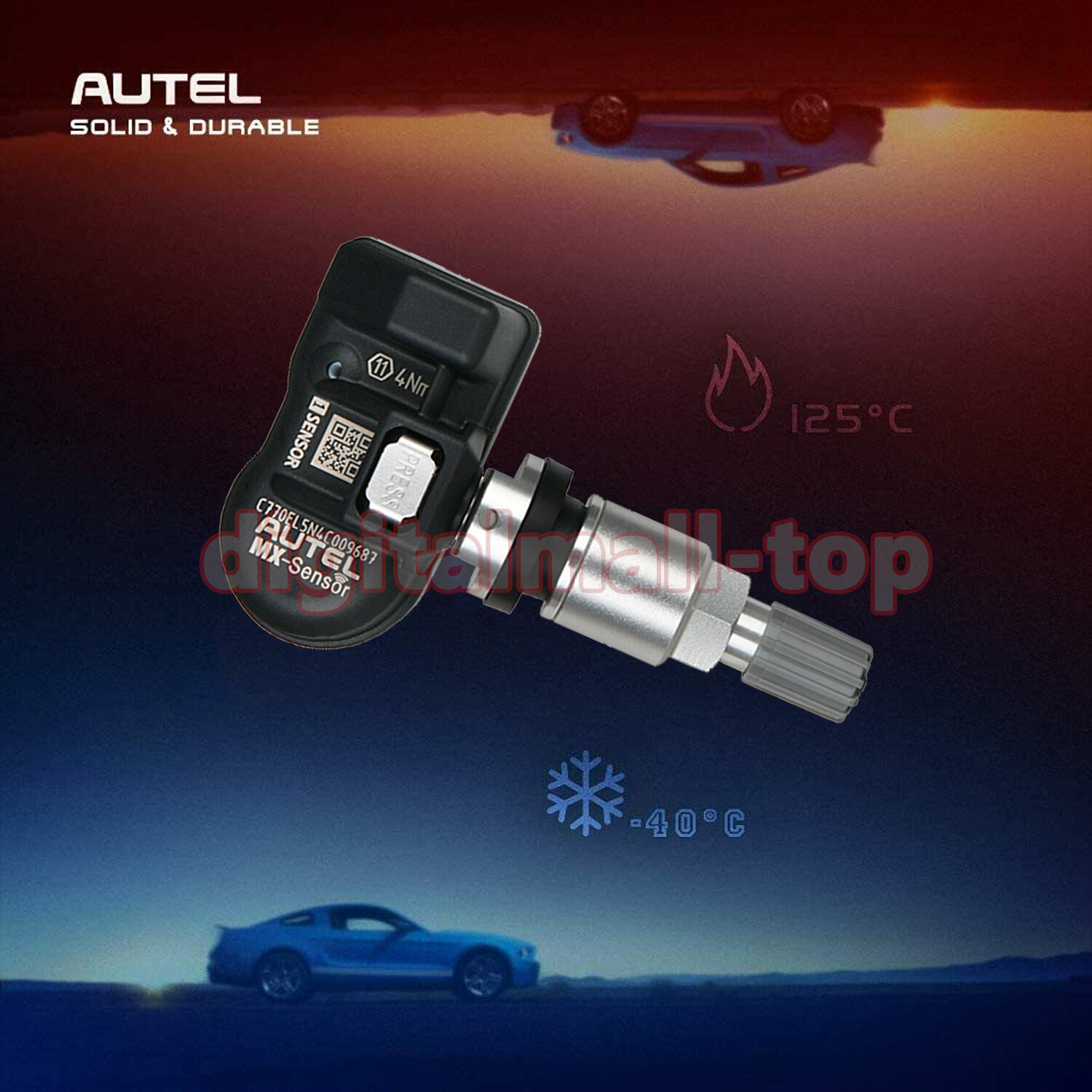 1xAutel MaxiTPMS 315MHz/433MHz 2 in 1 MX-Sensor Programmable fit TPMS OEM Sensor