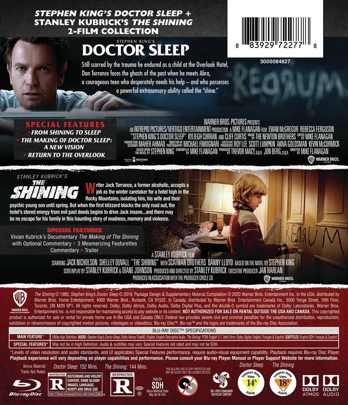 The Shining / Doctor Sleep Blu-ray NEW