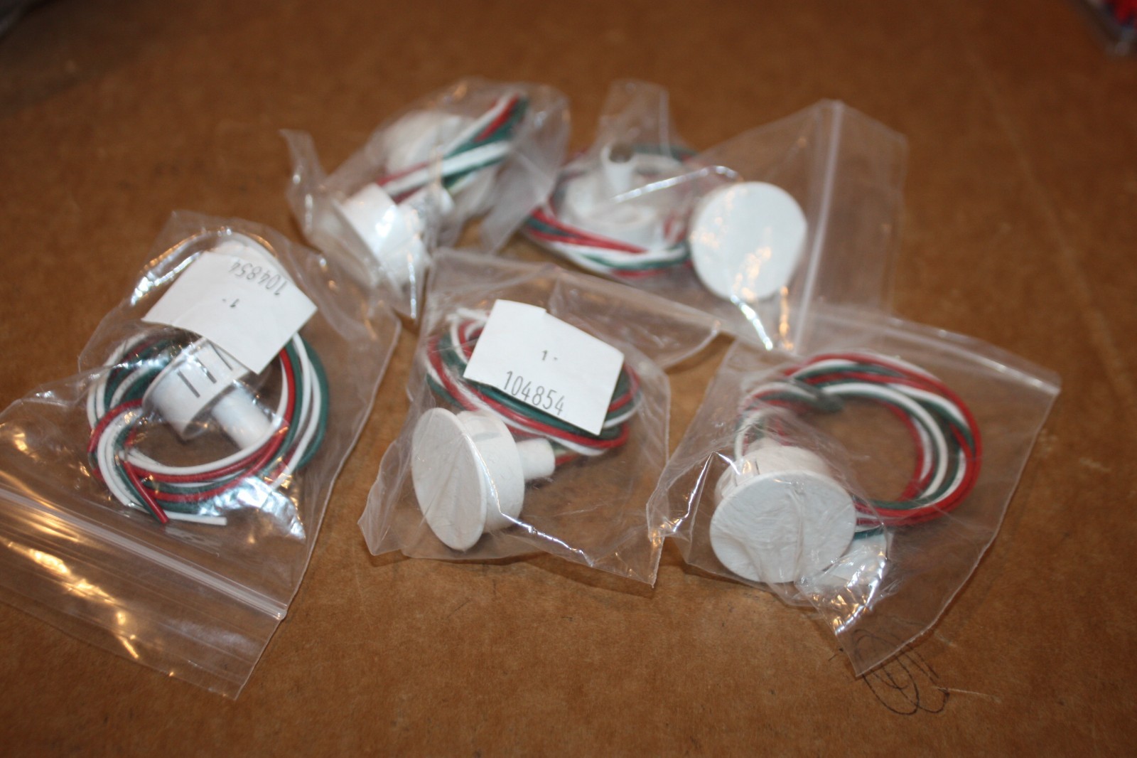 Pack of (5) GRI 199-12-W, 1" Steel Door Recessed Switch Set, Standard Gap DPDT