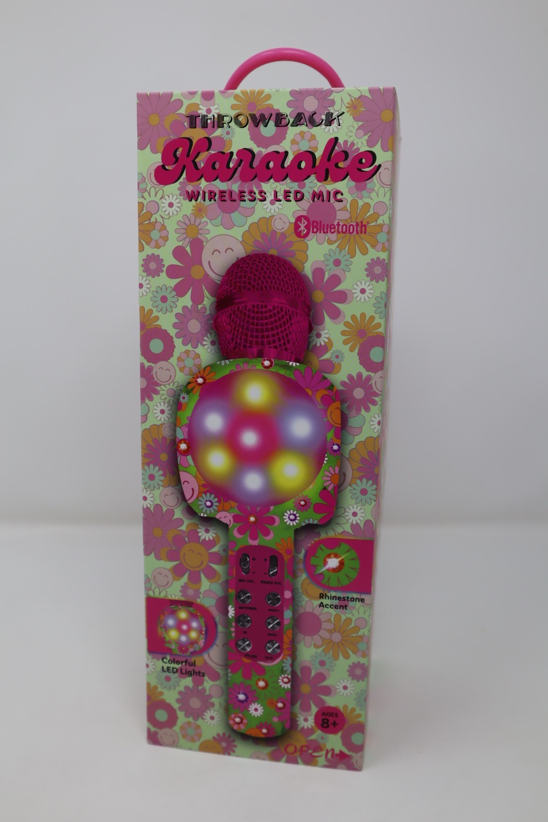 Throwback Karaoke Wireless Bluetooth MIC, Colorful LED Lights, NEW IN BOX