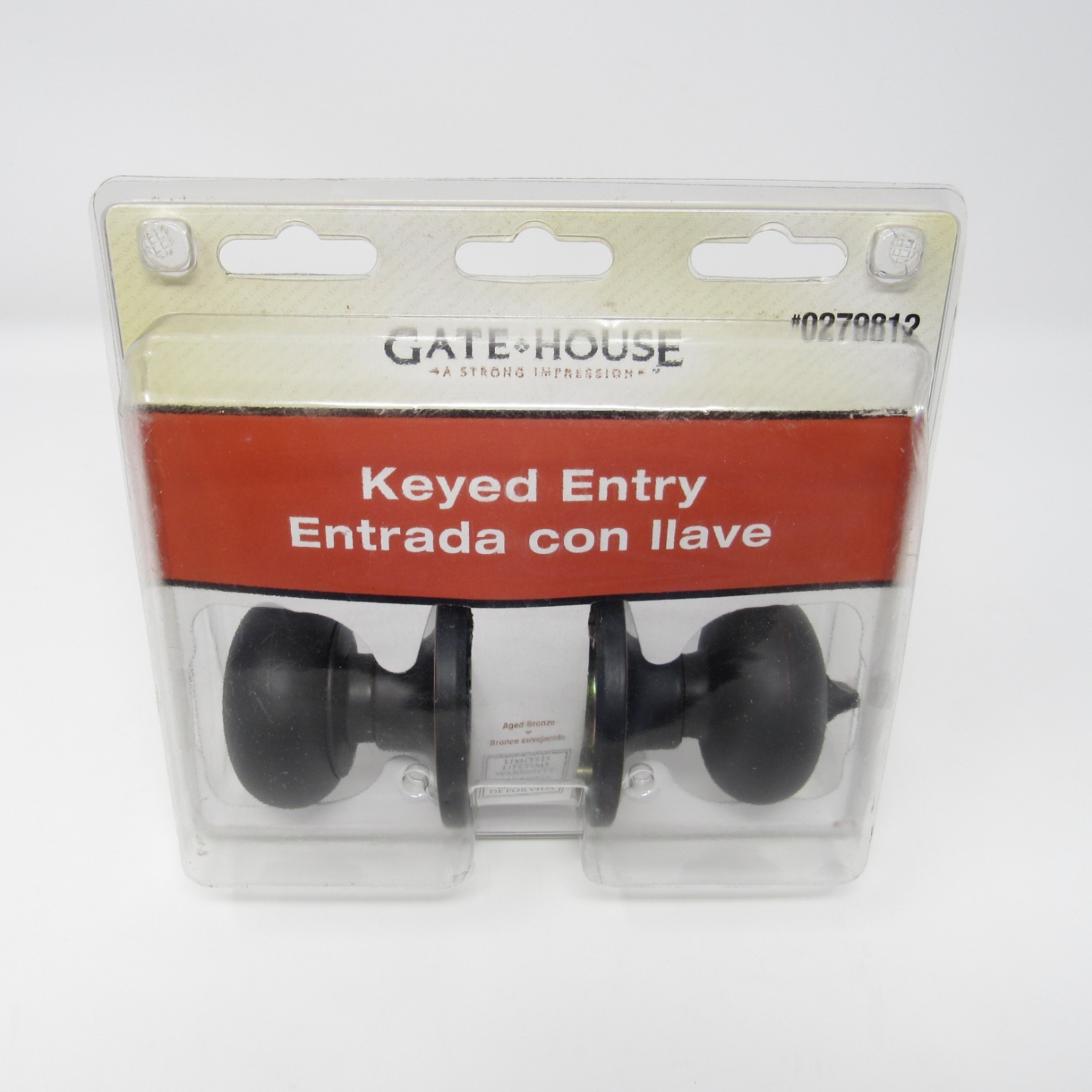 Gatehouse Keyed Entry Door Knob Aged Bronze Model TFX700 0279812 NIB