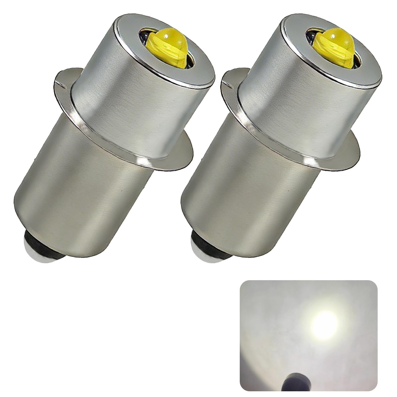 2-Pack PR2 P13.5S Base LED Bulb, 3W 4-12V DC LED Conversion Kit Upgrade, for ...
