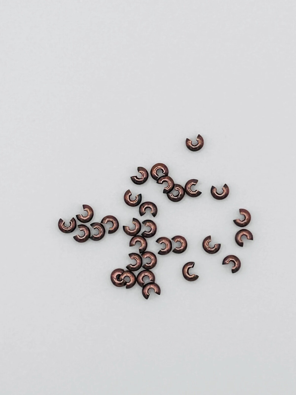 3mm Antique Copper Plated Brass Crimp Covers 50 Pieces