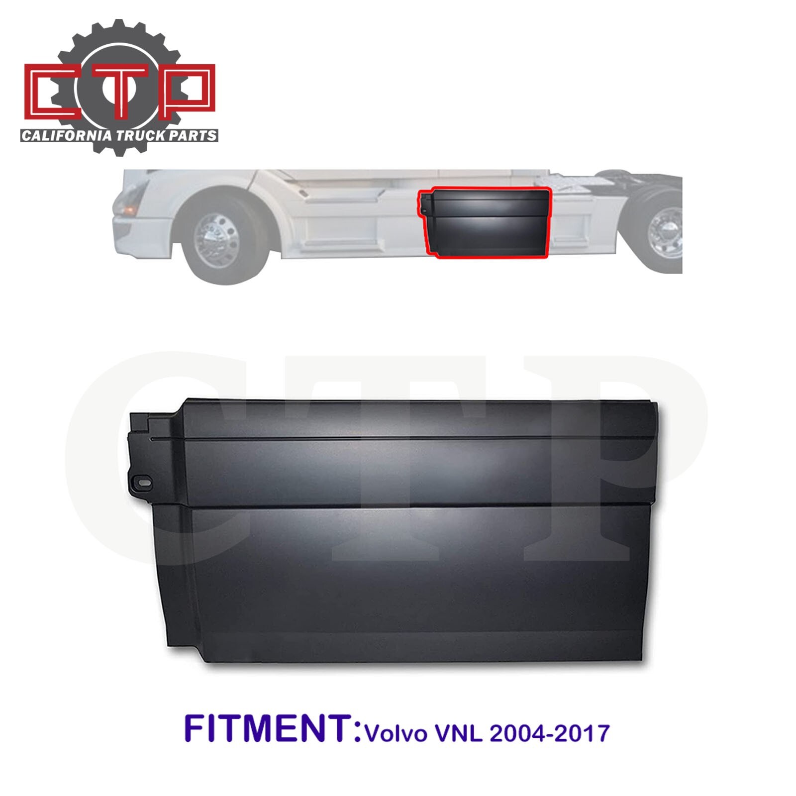 Middle Fairing Skirt Panel for Volol VNL 2004-2017 Driver (LH) Side