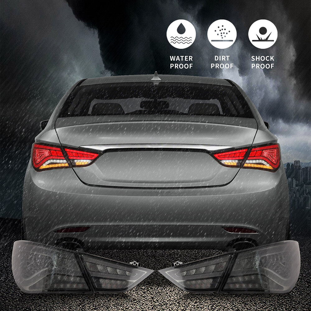 For 2011-2014 Hyundai Sonata VLAND Headlights+Tail Lights+LED Kits w/Sequential