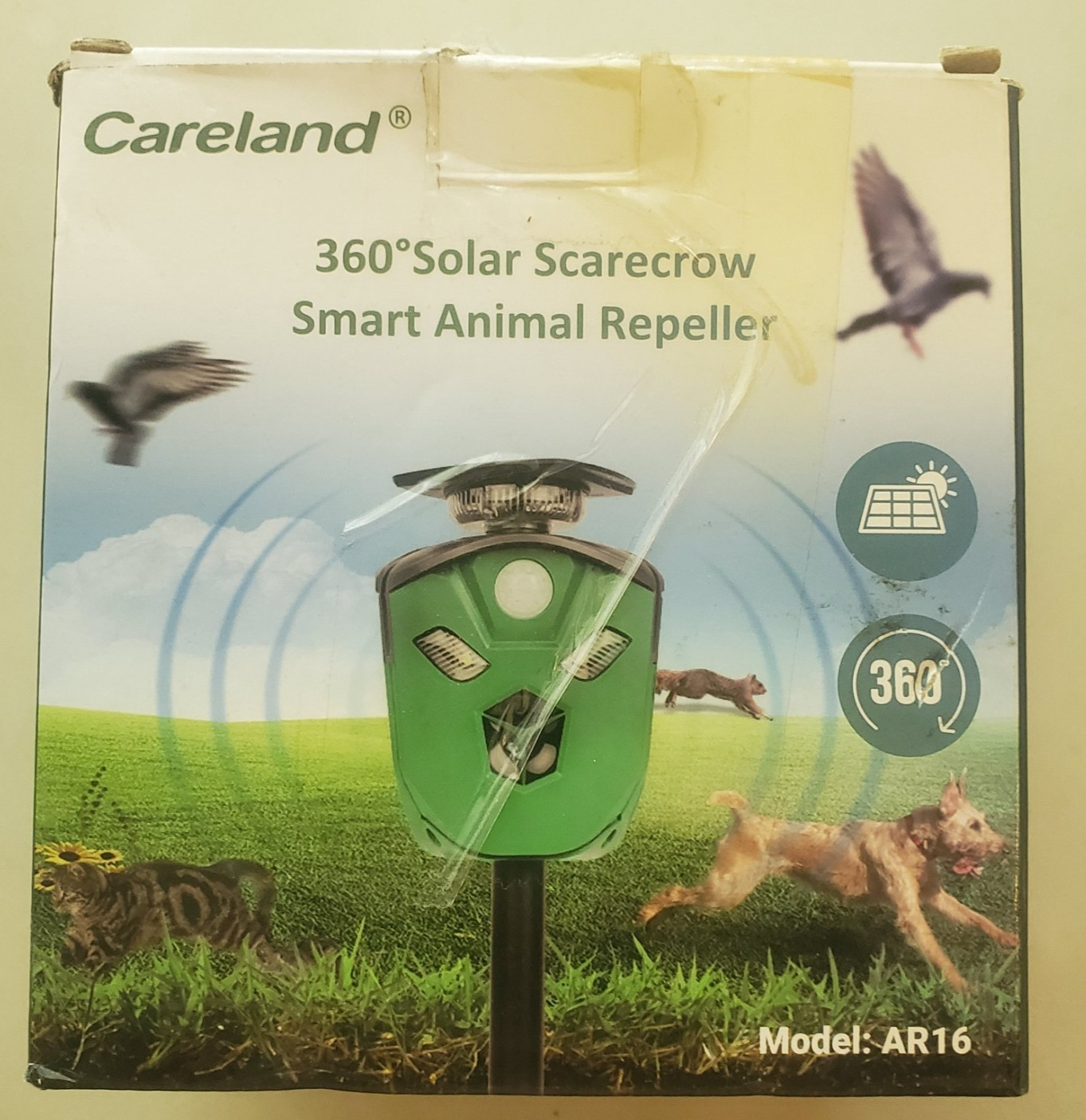 Careland 360 Smart Scarecrow Animal Repeller New Open Box