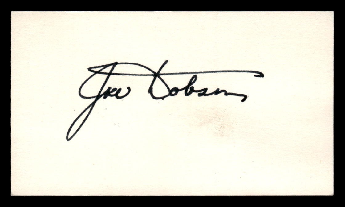 Joe Dobson Red White Sox Baseball Signed Cut Auto *TT114