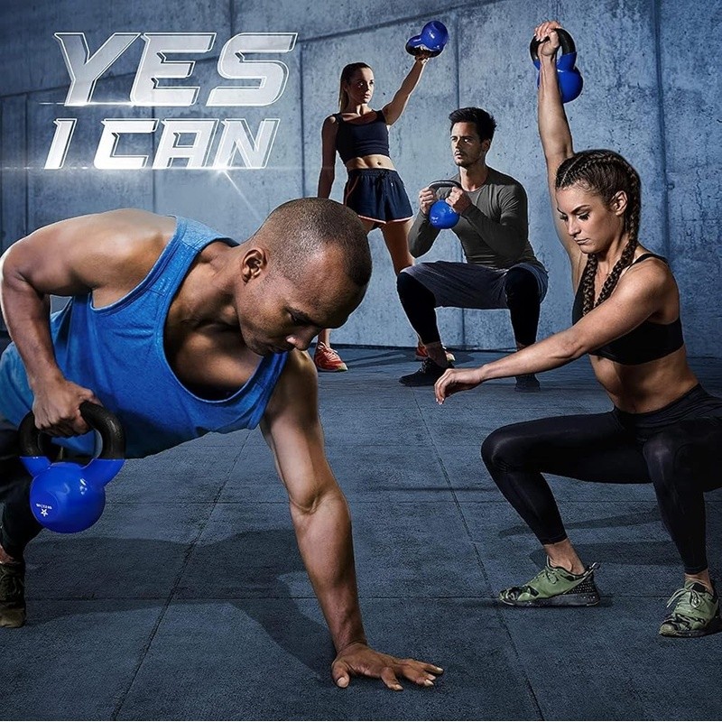 High Quality Cast Iron Kettlebell Flat Bottom Durable Handle Strength Training
