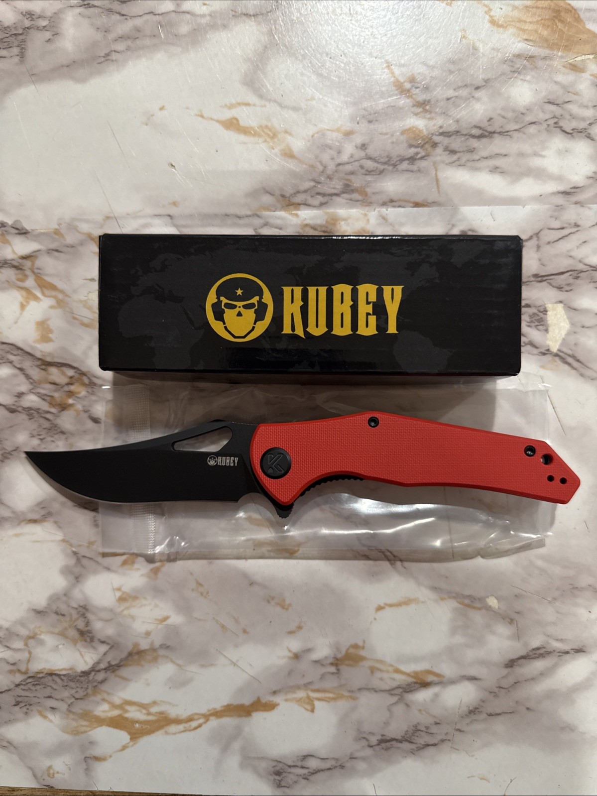 KUBEY Phemius KU149 Folding Pocket Knife G10 Handle Liner Lock Reversible Clip