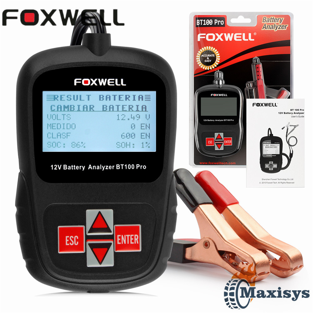 Foxwell 12V Vehicle Car Digital Battery Test Analyzer Automotive Diagnostic Tool