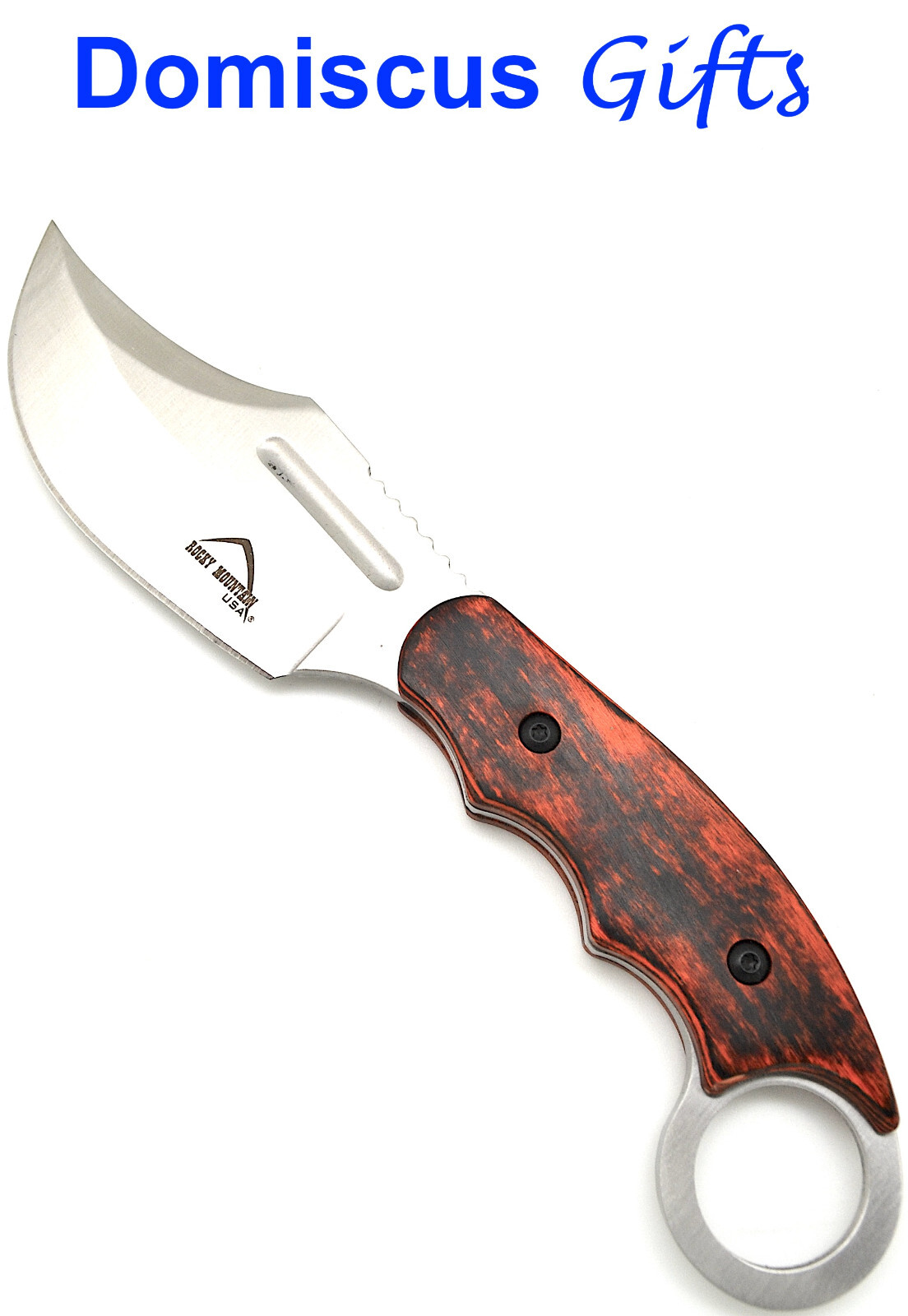 9" NEW! Rocky Mountain Pakkawood HUNTING Knife DAGGER Skinning Knives Survival