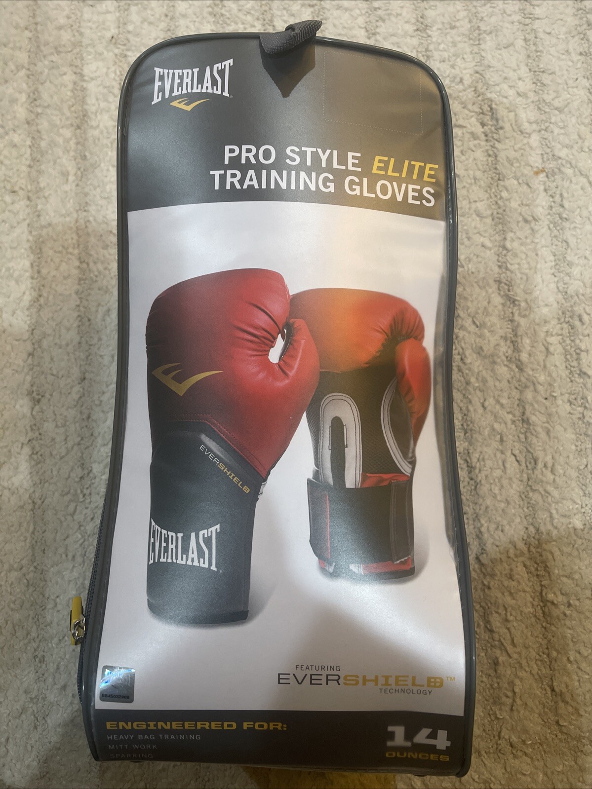 Everlast Elite Pro Style Training Boxing Gloves, Size Medium - Red