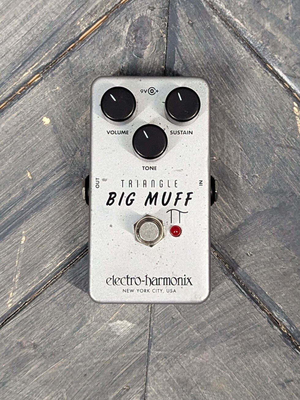Used Electro-Harmonix Triangle Big Muff Pi Fuzz Pedal with Box