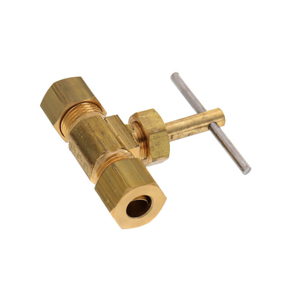 Thrifco 4400707 1/4 Compression X 1/4 Compression Straight Needle Valve
