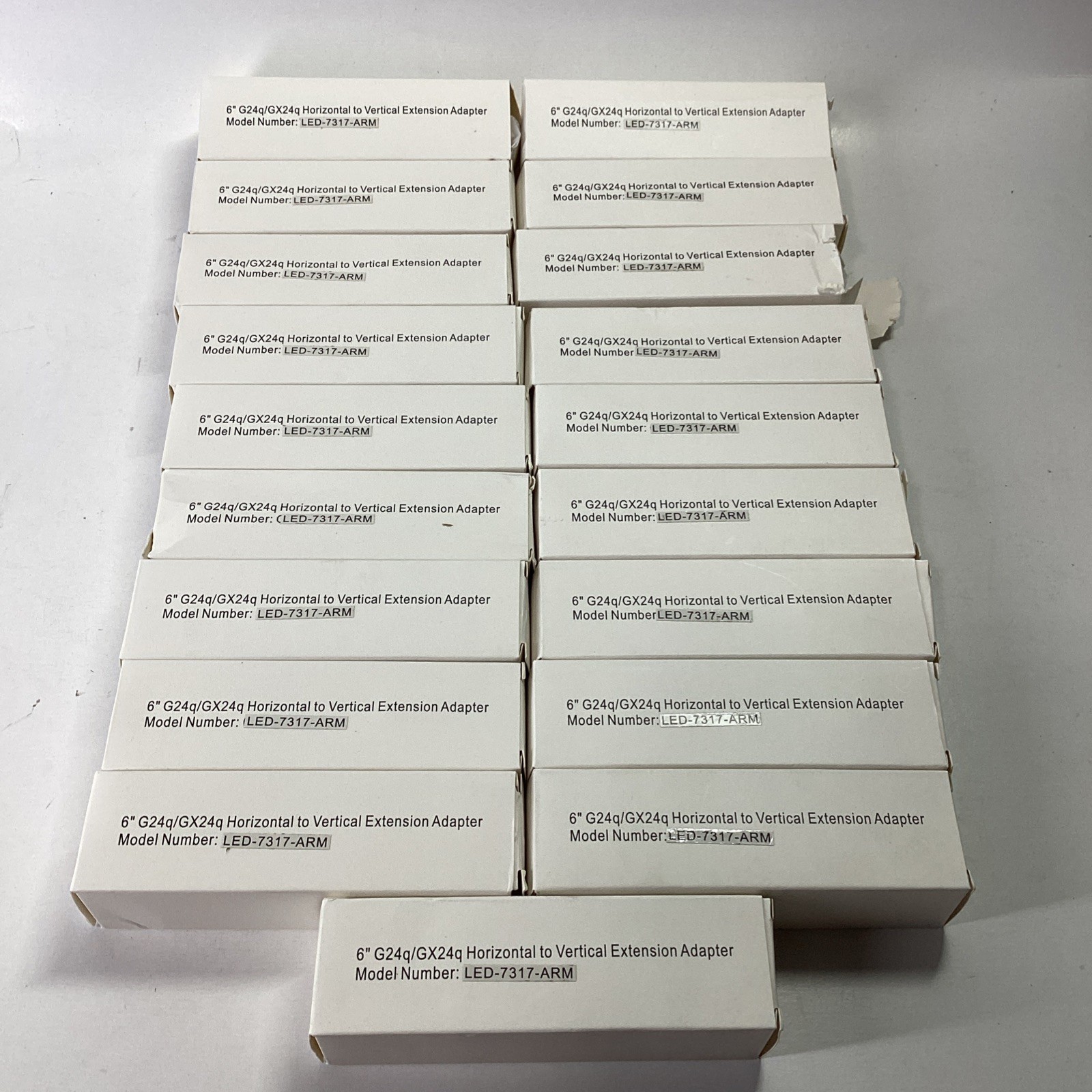 Lot of 19 LED-7317-ARM Horizontal to Vertical Extension Adapter 6"